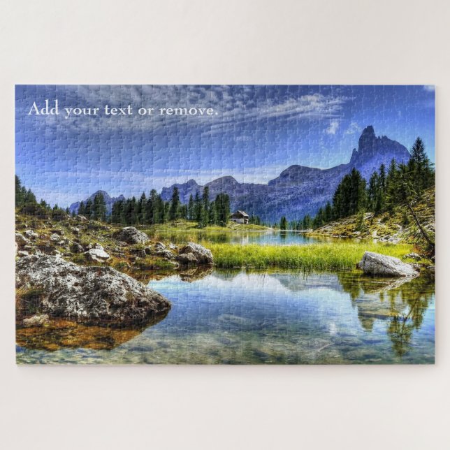 Puzzle Personalizado, paisaje montañoso y fluvial de los  (Horizontal)
