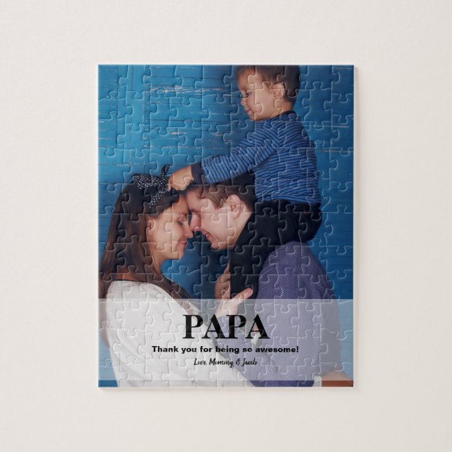 Puzzle Personalizado PAPA foto Mensaje Día del padre (Vertical)