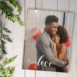 Puzzle Personalizado Pareja Amor Regalo de foto manuscrit<br><div class="desc">Este diseño puede ser personalizado en el área proporcionada cambiando la foto y/o el texto. O puede personalizarse haciendo clic en Personalizar esta plantilla y, a continuación, eligiendo la opción de hacer clic en el personalizar y eliminando o cambiando el color del fondo, agregando texto, cambiando el color o estilo...</div>