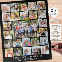 Puzzle Personalizado personalizado simple de 25 Collages