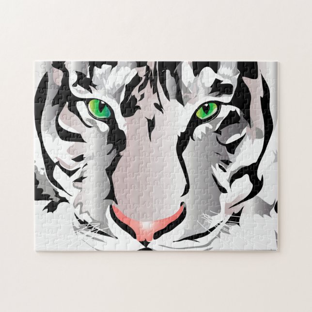 PUZZLE PERSONALIZADO PUZZLE-TIGER-BLANCO/GRIS (Horizontal)