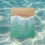 Puzzle Personalizado Retro Océano Minimalista de natación<br><div class="desc">👉 Pon una sonrisa en la cara con este baño retro y salvaje en la sierra del océano! Tres bañistas llegan a la orilla después de un refrescante baño al aire libre. ¡El diseño minimalista hace que los bañistas se despierten! - Simplemente haga clic para personalizar este diseño 🔥 Mis...</div>