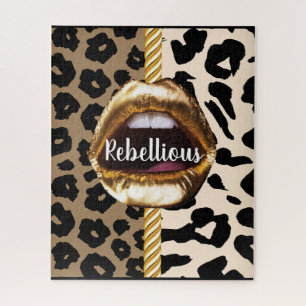 Puzzle Personalizado salvaje Oro labios Regalo Decoración