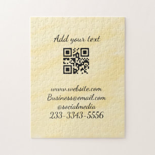 Puzzle personalizado simple código QR agregar su nombre t