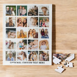 Puzzle Personalizado simple de Instagram Collage de fotos<br><div class="desc">Este simple rompecabezas de Jigsaw Personalizado con imágenes de Collage de fotos 20 es la manera perfecta de mostrar sus recuerdos favoritos. Con espacio para 20 fotos, hace un regalo significativo y único para los seres queridos, o un placer para ti mismo. Ya sean vacaciones en familia, cumpleaños o momentos...</div>