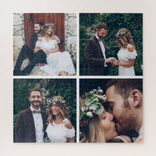 Puzzle Personalizado Square Collage Boda Foto