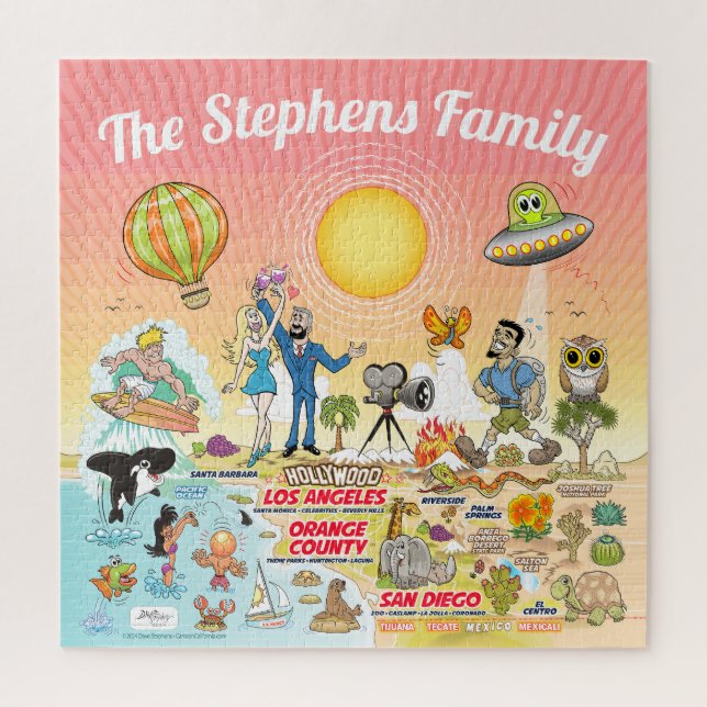 Puzzle Personalizado Sunny Southern California (Vertical)