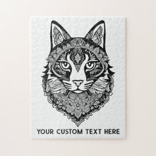 Puzzle Personalizado Texto Gato ornamental