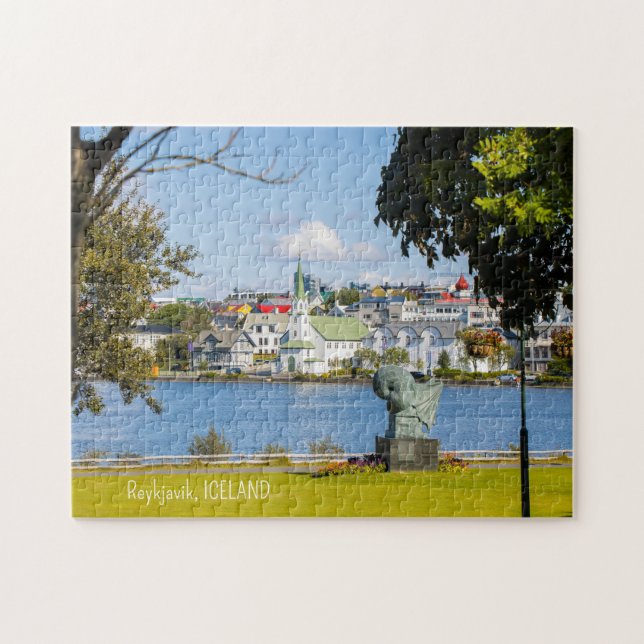 Puzzle Personalizado Texto Reykjavik, Islandia (Horizontal)