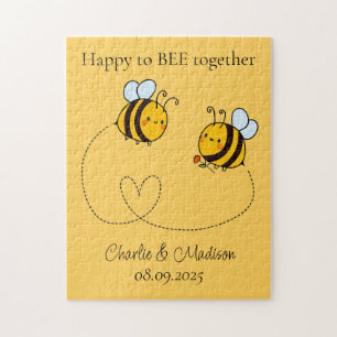 Puzzle Personalizado Textos Feliz Abejas de Amor