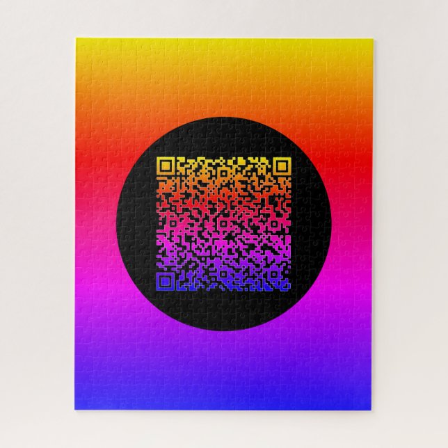 Puzzle Personalizado Tu código QR Analizar información ro (Vertical)
