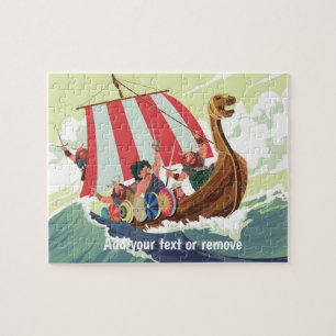 Puzzle Personalizado, vikingos en buques de navegación en