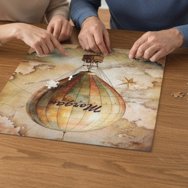 Puzzle Personalizado Vintage Hot Air Balloon | Viajes ant (Subido por el creador)