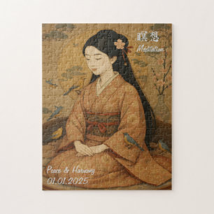 Puzzle Personalizado Zen Meditación ilustracion de Japón