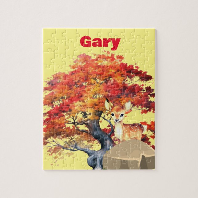 Puzzle Personalizar el Deer con nombre (Vertical)