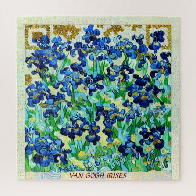 PUZZLE PERSONALIZAR, IRISES VAN GOGH PINTAR EL CÓDIGO QR  (Vertical)