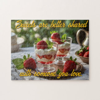 Puzzle Personalizar la motivación de los dulces de fresa