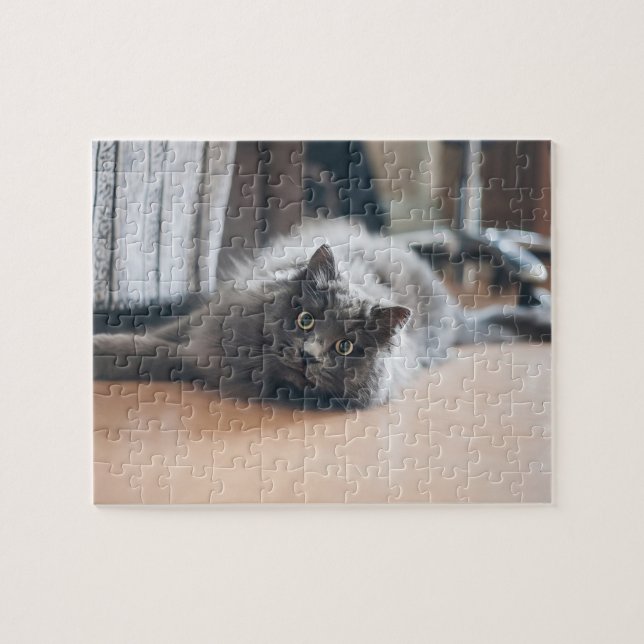 Puzzle Personalizar Mascota Cat Kitten Fun (Horizontal)