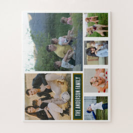 Puzzle Personalized 6‑Photo Family Name - Gift 