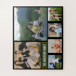 Puzzle Personalized 6‑Photo Family Name - Gift 