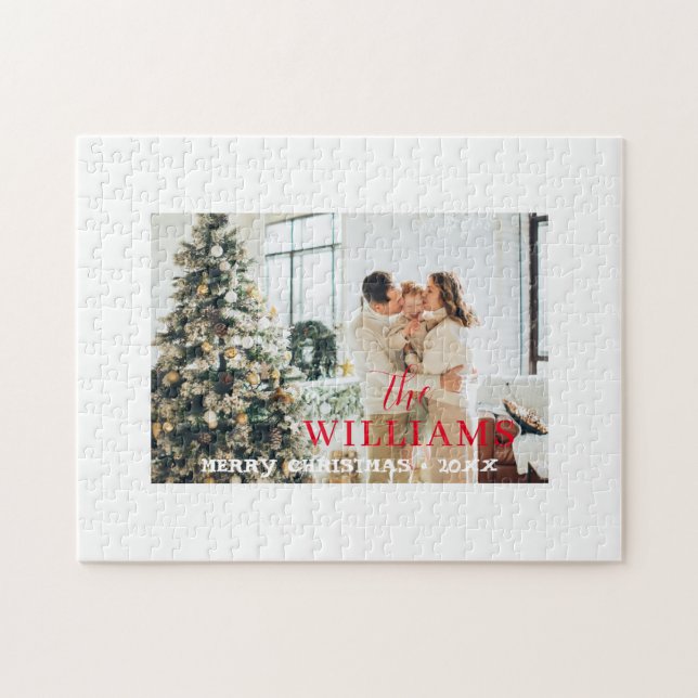 Puzzle Personalized Christmas Family Photo (Horizontal)