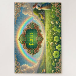 Puzzle Personalized Family Name, Irish Cloverfield