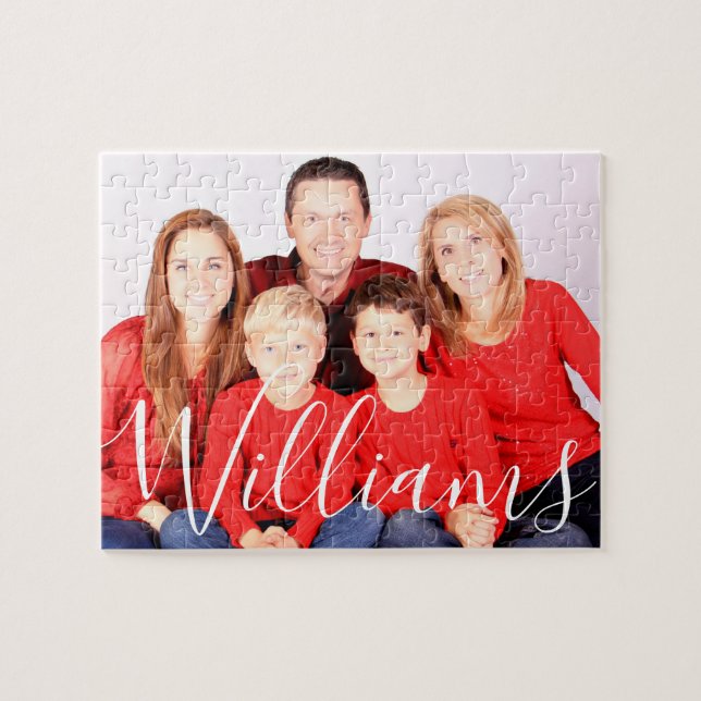 Puzzle Personalized Family Name Photo (Horizontal)