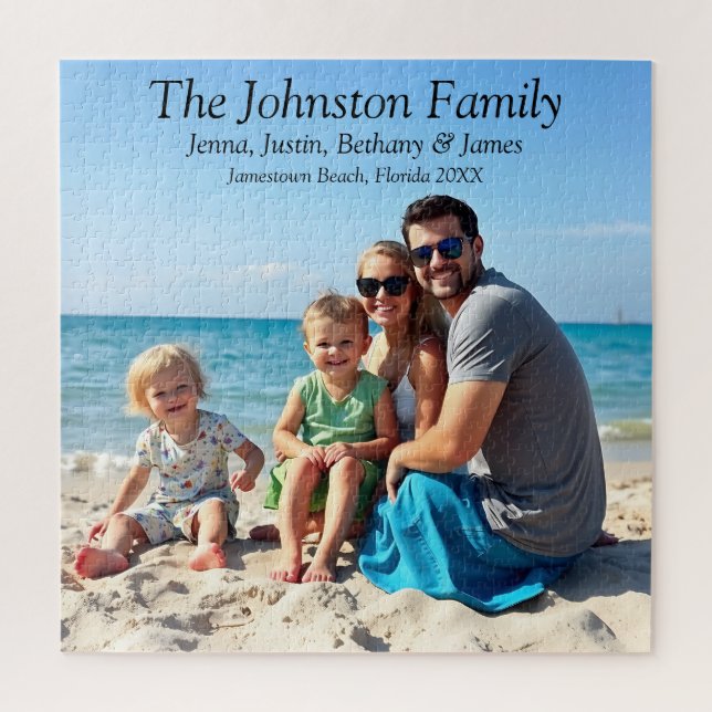 Puzzle Personalized Family Vacation Photos  (Vertical)