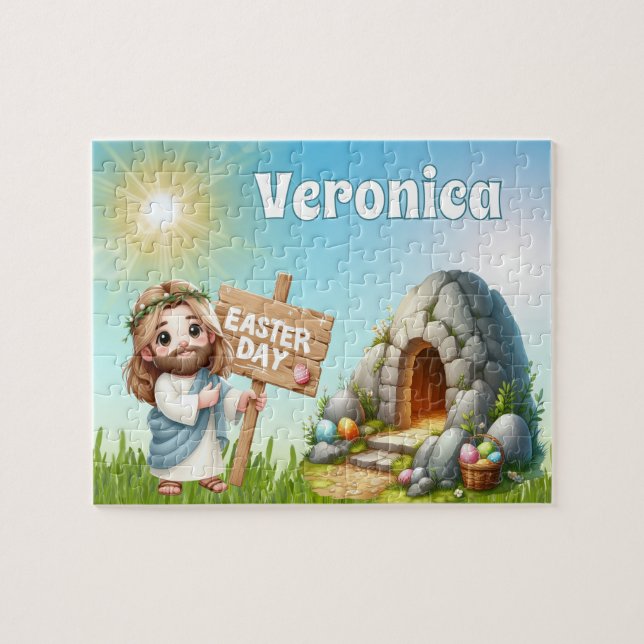 Puzzle Personalized He Is Risen Easter (Horizontal)