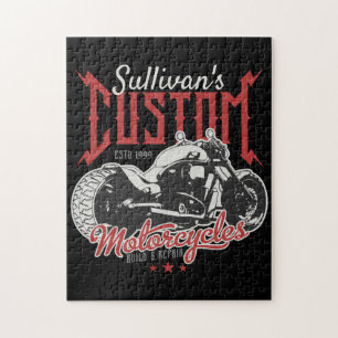 Puzzle Personalized Motorcycle Big Bad Bike Biker Garage
