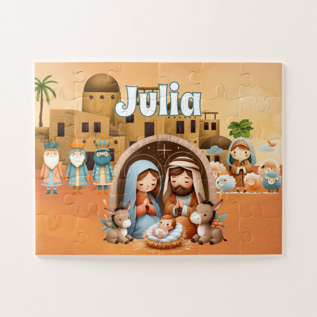 Puzzle Personalized Nativity  (Horizontal)