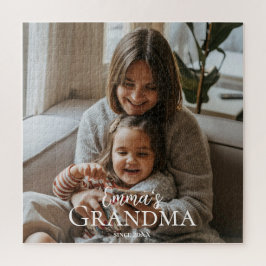 Puzzle Personalized Photo & Custom Text Grandma Since - 