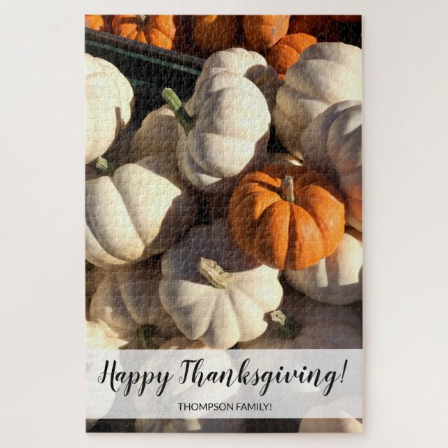 Puzzle Personalized Pumpkin farm photography Thanksgiving (Vertical)