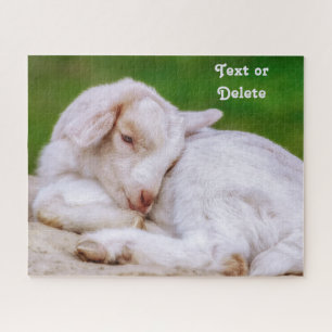 Puzzle Personalized Sleepy Baby Goat Kid