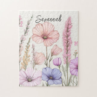 Puzzle Personalized Wildflower Botanical