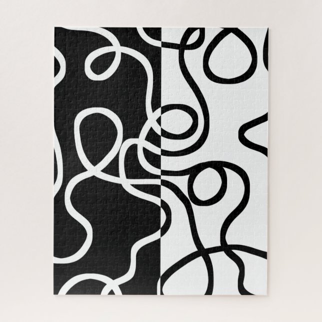 Puzzle Persuasión lineal I: Resumen en blanco y negro (Vertical)