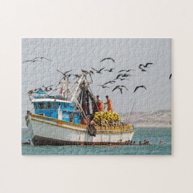 Puzzle Perú, Los Organos. Barco Pesquero En Los Organos (Horizontal)