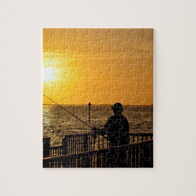 Puzzle Pesca con atardecer en Florida - 8x10 - 110 pc (Vertical)