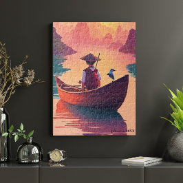 Puzzle Pesca de atardecer