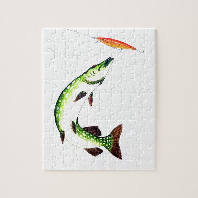 Puzzle Pesca de cerco y pesca con mosca (Vertical)
