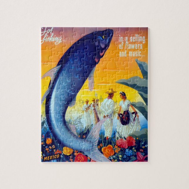 Puzzle Pesca de época Vera Cruz Turismo Mexicano (Vertical)