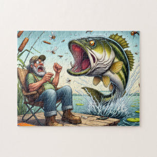 Puzzle Pesca de Lubina Divertida