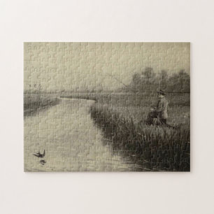 Puzzle Pesca de mosca retro