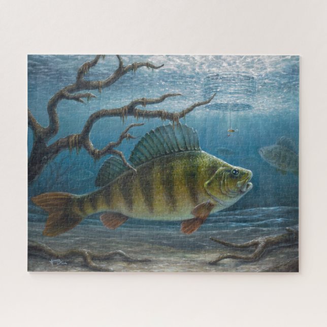 Puzzle Pesca de perca en el hielo (Horizontal)