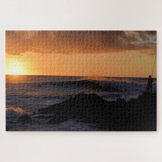 Puzzle Pesca de Surf Hawaii Sunset - 20x30 - 1014 pcs. (Horizontal)