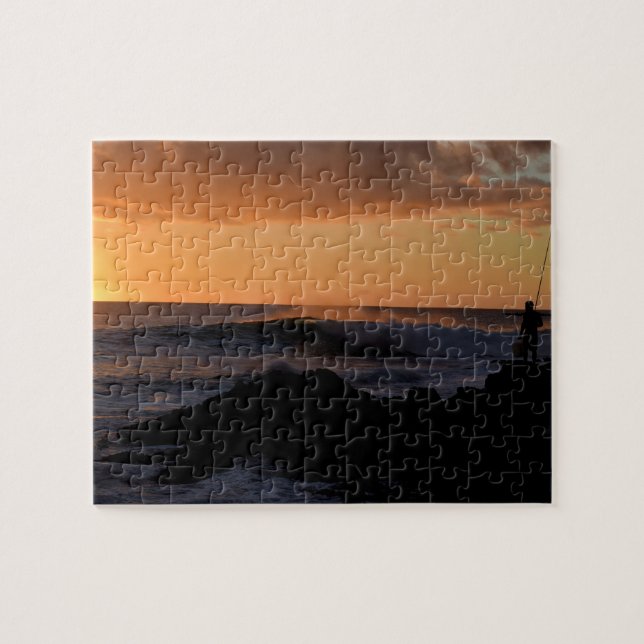 Puzzle Pesca de Surf Hawaii Sunset - 8x10 - 110 pcs. (Horizontal)