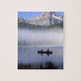 Puzzle Pesca en canoa en el lago Waterfowl, Banff Naciona