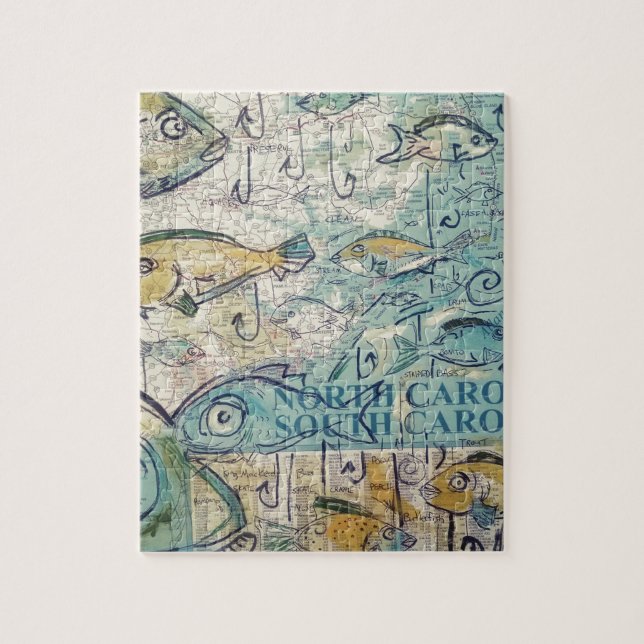 Puzzle pesca en los carolinas (Vertical)