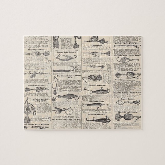 Puzzle Pesca Lures Publicidad Arte de pescadores (Horizontal)