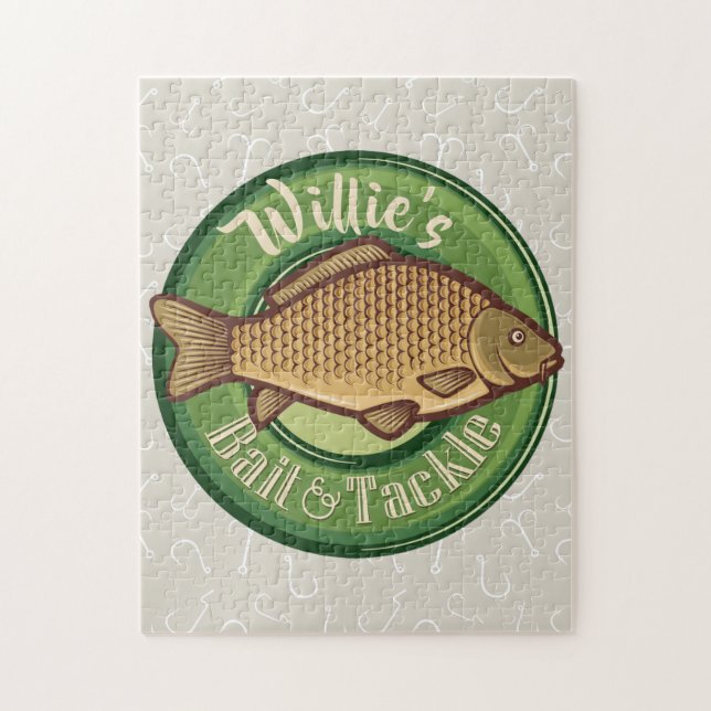 Puzzle Pesca personalizada y tienda de pesquerías de pesc (Vertical)
